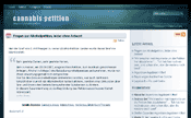 Blog zur Cannabispetition - Screenshot