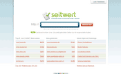 Seitwert - Bewertung von Webseiten - Screenshot